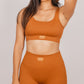 Seamless High Waisted Shorts in Burnt Orange