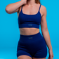 Seamless High Waisted Shorts in Navy
